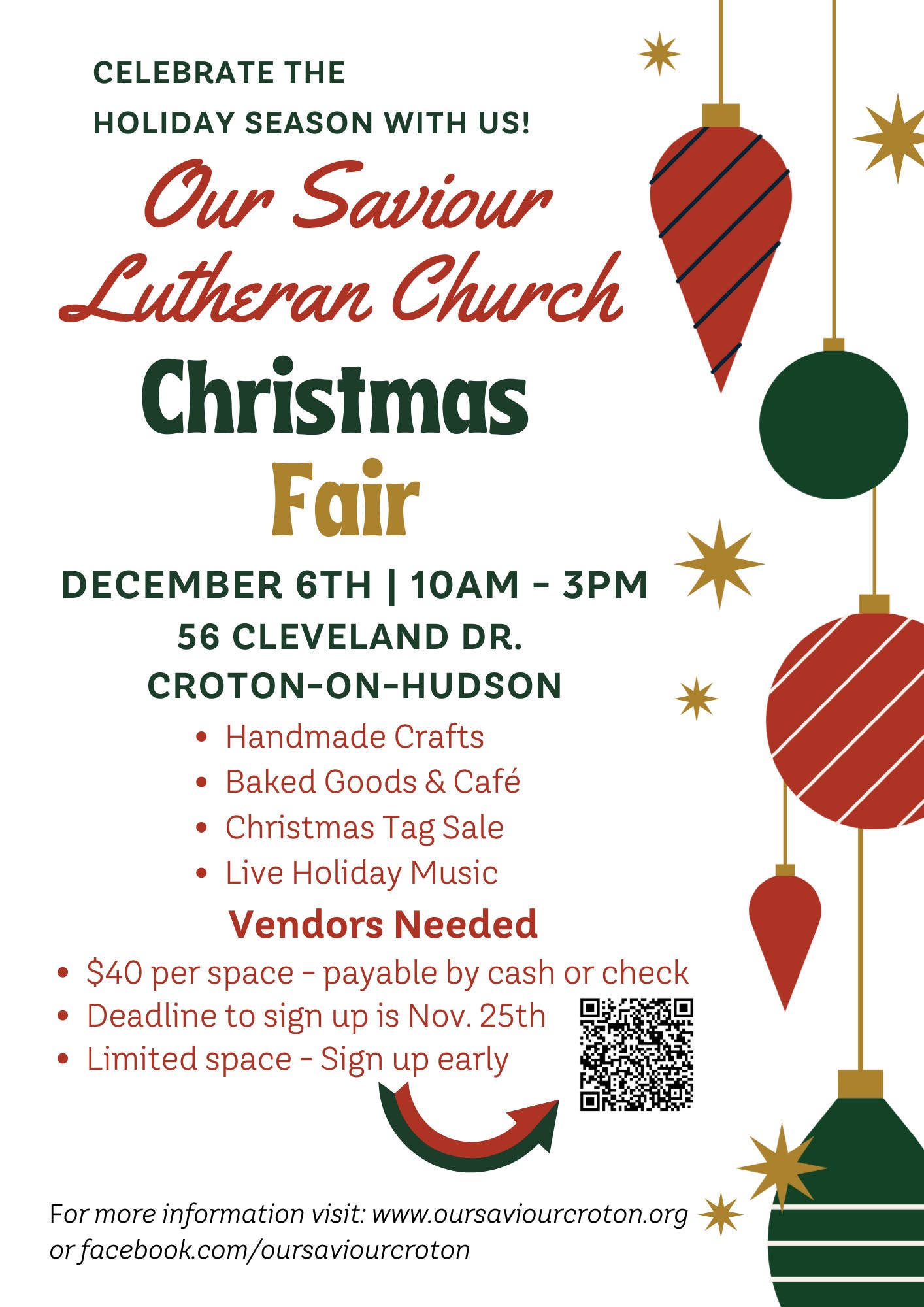 Our Saviour Lutheran Church Christmas Fair