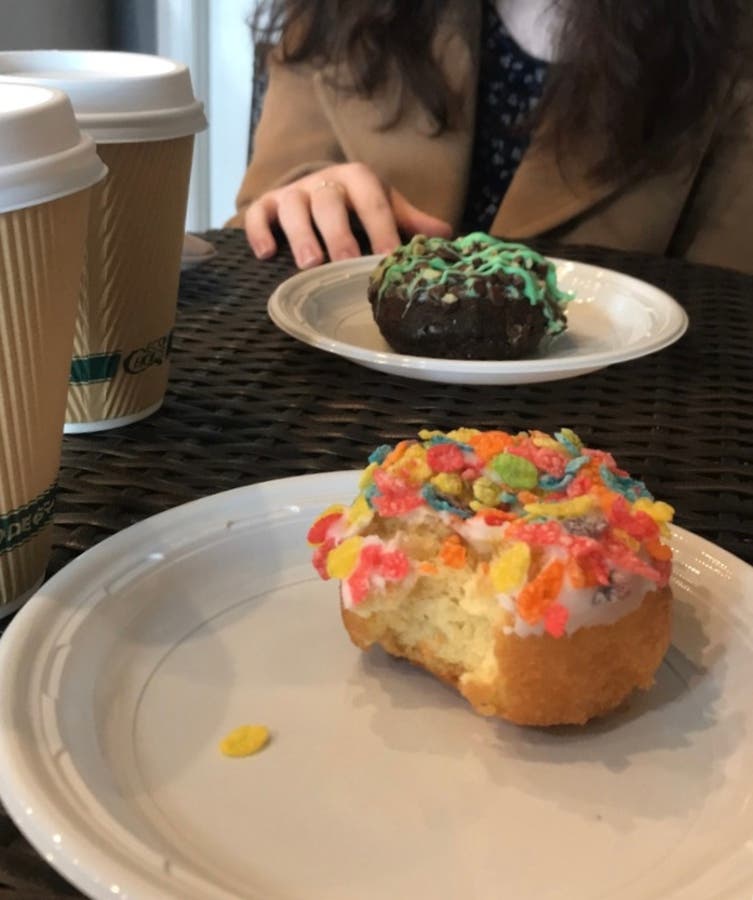 Rocco's specializes in gourmet donuts.