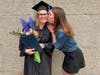 Jill Cotter (left) poses with her daughter, Janelle, after her college graduation ceremony.