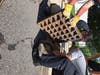A DPW worker had to come by to help remove the fox.