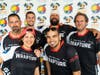Sandoval (left) poses with her teammates on the U.S. Parachute Team.