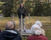 Ben Haley, Preservation Planner/National Register Assistant with the Massachusetts Historical Commission, was a featured speaker at a ceremony held Thursday, Oct. 17, marking Acton's Forest Cemetery as an official historic place.