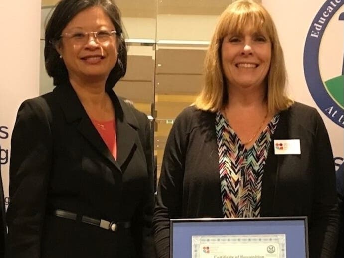 Executive Office of Elder Affairs Secretary Elizabeth Chen and Council on Aging Director Kelly Burke.