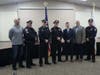 Officer Amirault with several members of the North Reading Police Department. (from left to right: Det. Thomas Hatch, Sgt. Michael McAuliffe, Sgt. Derek Howe, Lt. Kevin Brennan, Ofc. Amirault, Executive Officer/Det. Lt. Thomas Romeo, Lt. Mark Zimmerman