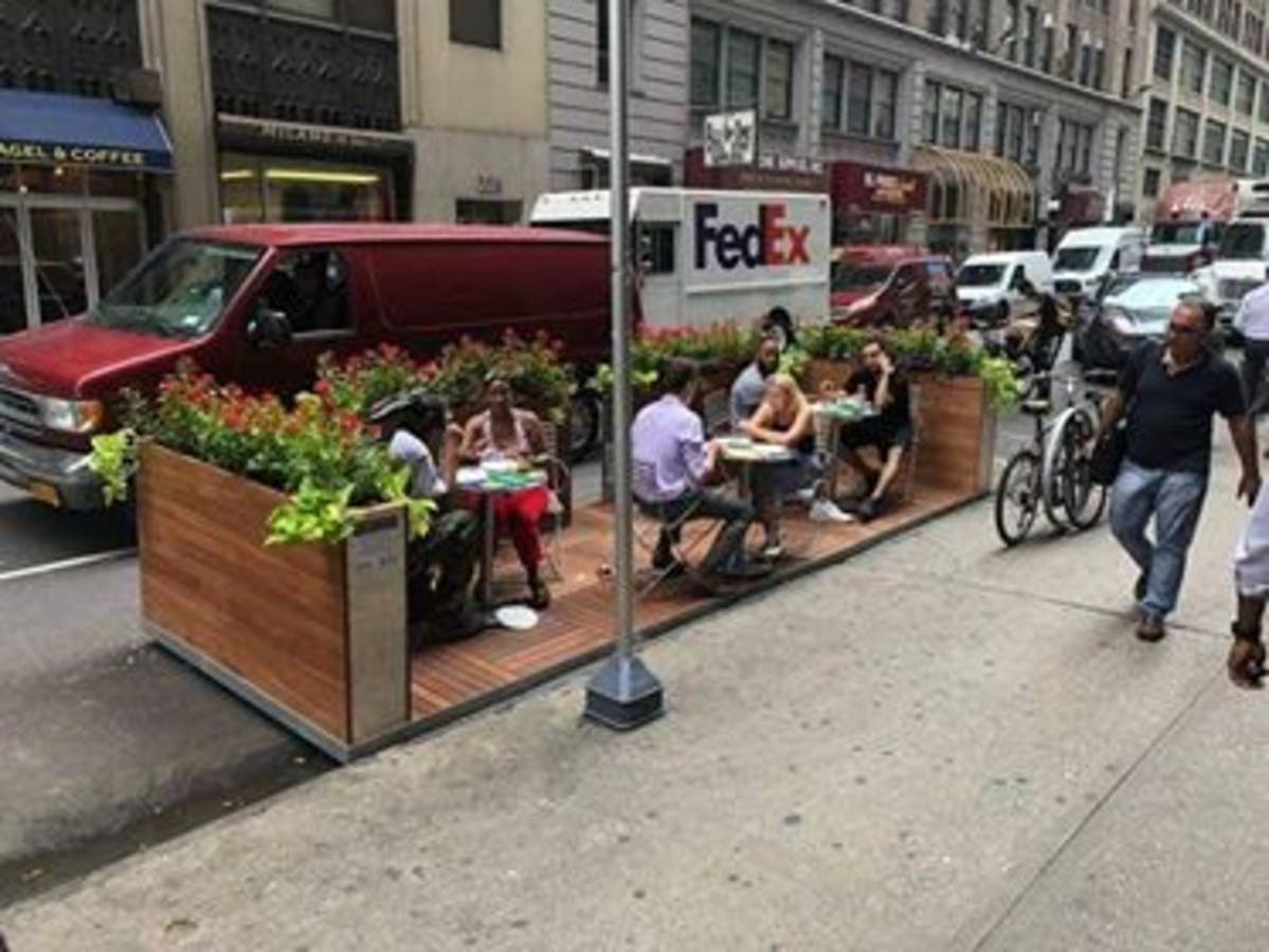 The street seat design Pokeworks will use at its restaurant