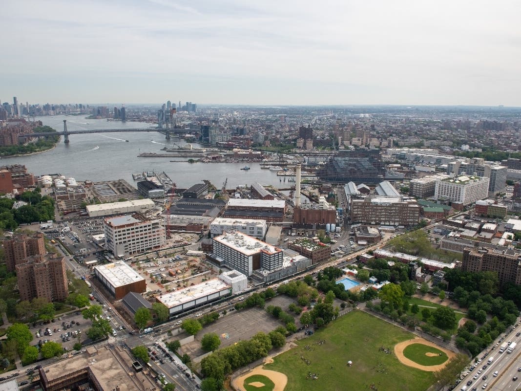 An aerial view of the Brooklyn Navy Yard.