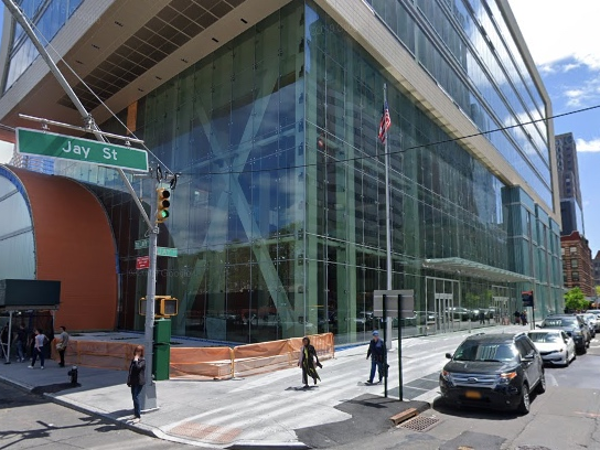 The intersection of Jay and Tillary streets, where Brooklynites say placard abuse has run rampant. 