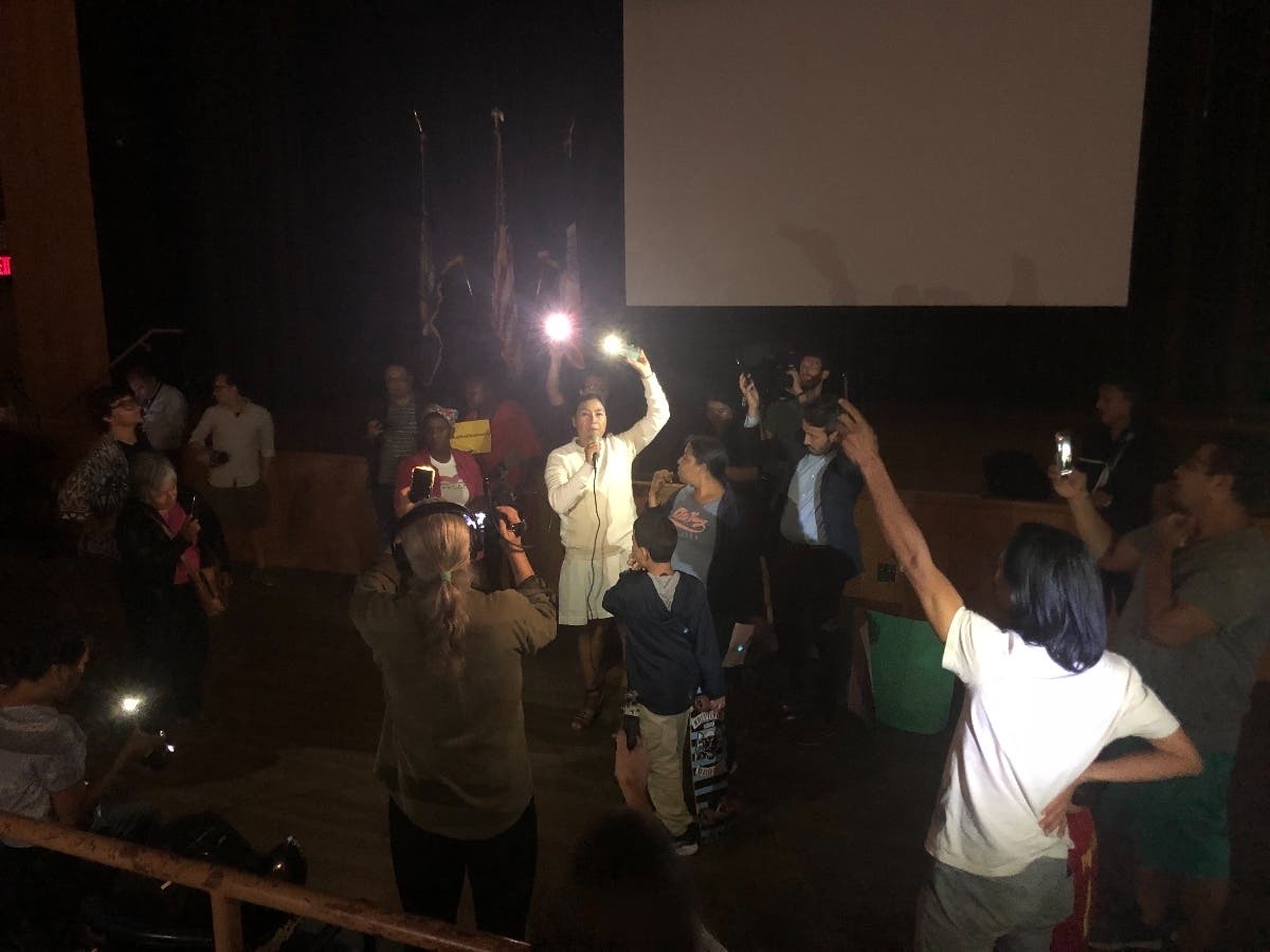 Protesters took over a meeting Council Member Carlos Menchaca held on the Industry City rezoning proposal.