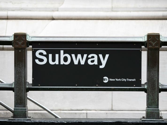The 47-year-old man police said appears to be homeless was found dead on the train near Columbus Circle. Cops don't suspect foul play.