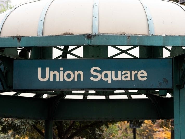 L trains were delayed in both directions after someone was hit by a train at the Union Square station, transit officials said.