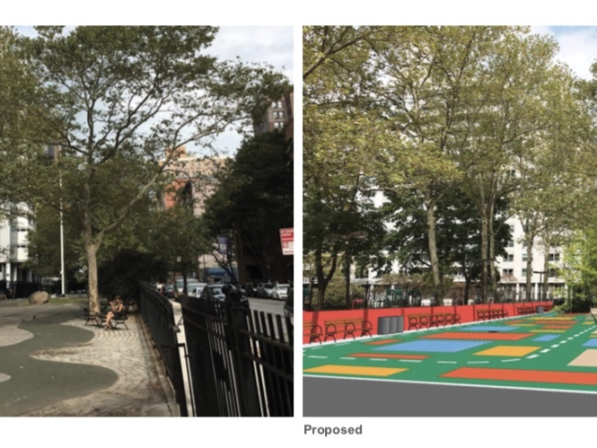 A revamp of the playground next to Washington Square Park will bring "life and energy" to its deteriorating walls and cracked pavement.