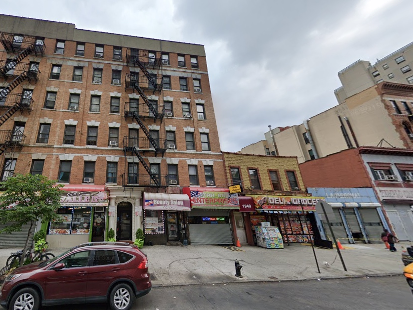 Firefighters were working on a fire in the top floor of 1946 Amsterdam Ave. Friday afternoon, officials said.