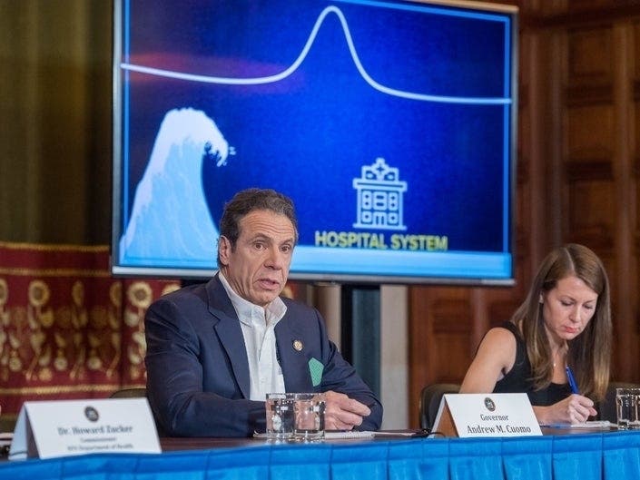 Gov. Andrew Cuomo moved the presidential primary election and tax deadline, both slated for April, to June and July due to the coronavirus.
