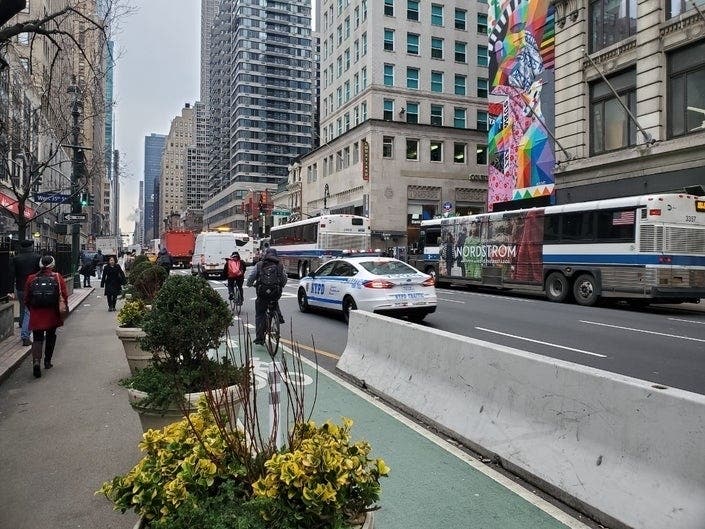 Community Board members are asking the city to extend the Sixth Avenue path to Canal Street so it can be used during the coronavirus crisis.