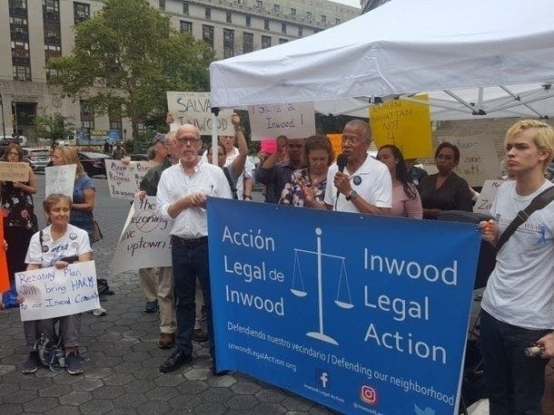 Inwood rezoning opponents pointed to the mayor's recent calls for racial equity as their efforts to stop the plan faced appeals court.