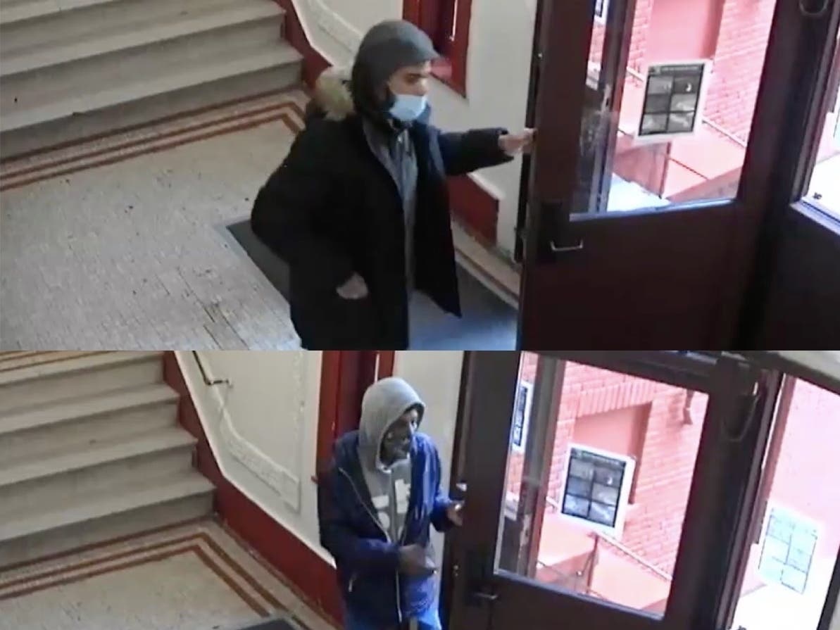 Two men followed the 74-year-old man into his apartment building near West 188th Street, police said.