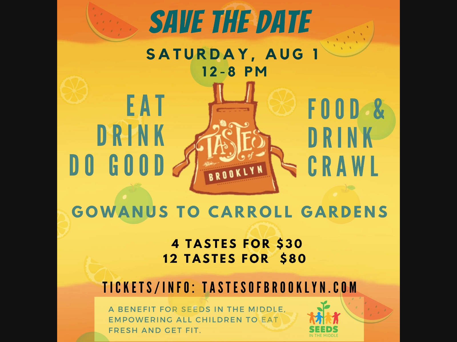 The popular neighborhood festival is back in Gowanus and Carroll Gardens in August with more than 20 participating restaurants. 