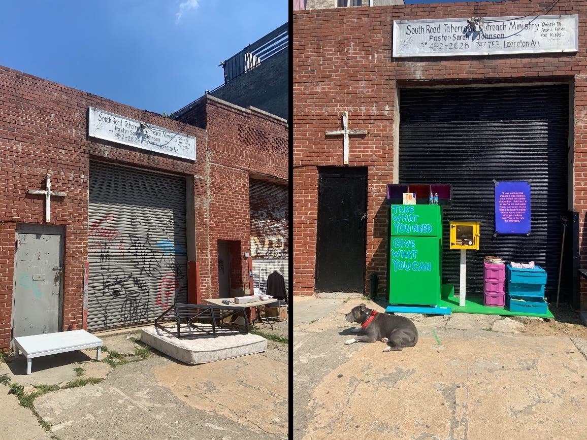 Paula Andrea had an idea to make a community fridge on her block. Soon, neighbors, businesses and local artists were pitching in to help.