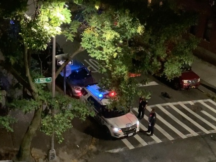 The cop was suspended without pay after he was caught using his patrol car speaker to endorse the president, a violation of police conduct.