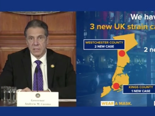 Three new cases of the coronavirus strain from the United Kingdom were identified in Westchester County and Brooklyn, Cuomo said Friday.