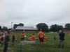 Scouts launching rockets.  