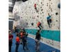 Scouts climbing in the New Year at the City Climb gym in New Haven. 