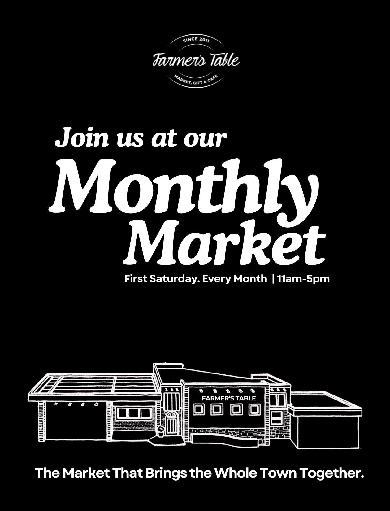 First Saturday Monthly Market Launches at Farmers Table Starting June 7
