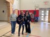 Left-to-right: Ms. Sana Shahmehdi, Cultural Arts Co-Chair of the MTSD PTO, TAHIRA, performing artist, Ms. Laurie Weinberg, Cultural Arts Co-Chair of the MTSD PTO