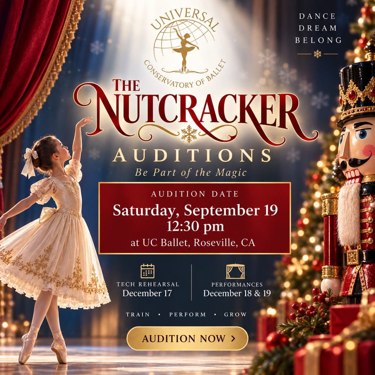 Universal Conservatory of Ballet’s THE NUTCRACKER — AUDITIONS