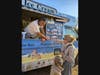 Mel serving his ice cream on an unusually warm fall day! 