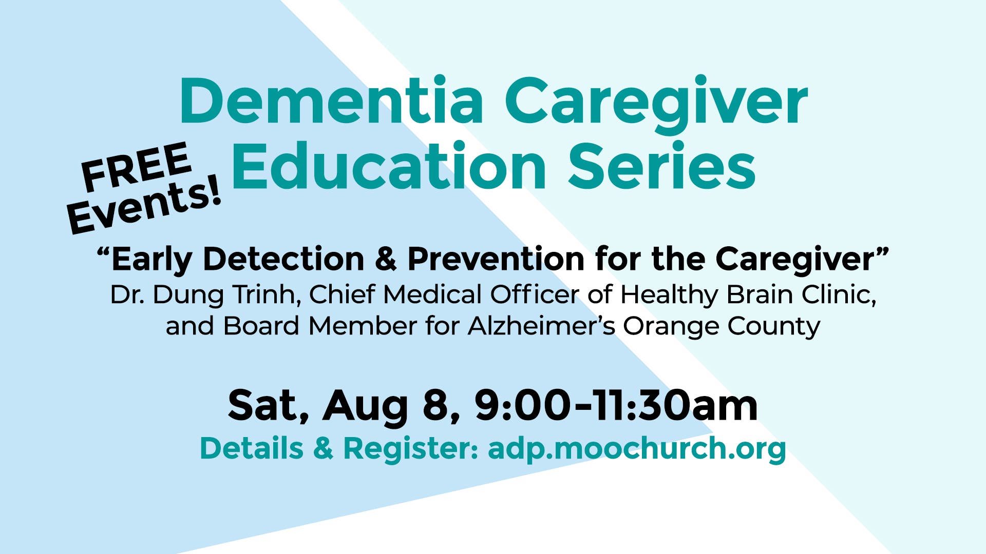 Dementia Caregiver Education Series: Alzheimer's Early Detection and Prevention for the Caregiver