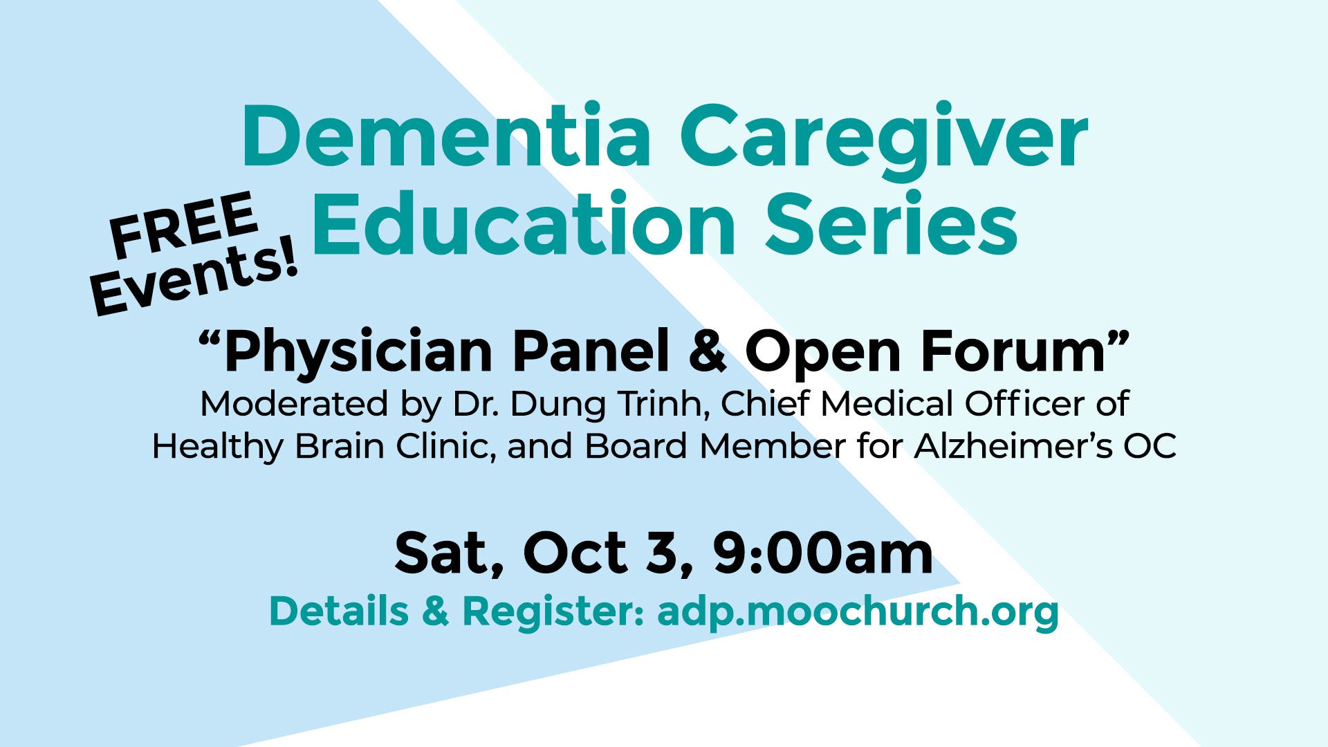 Dementia Caregiver Education Series: Physician Panel & Open Forum