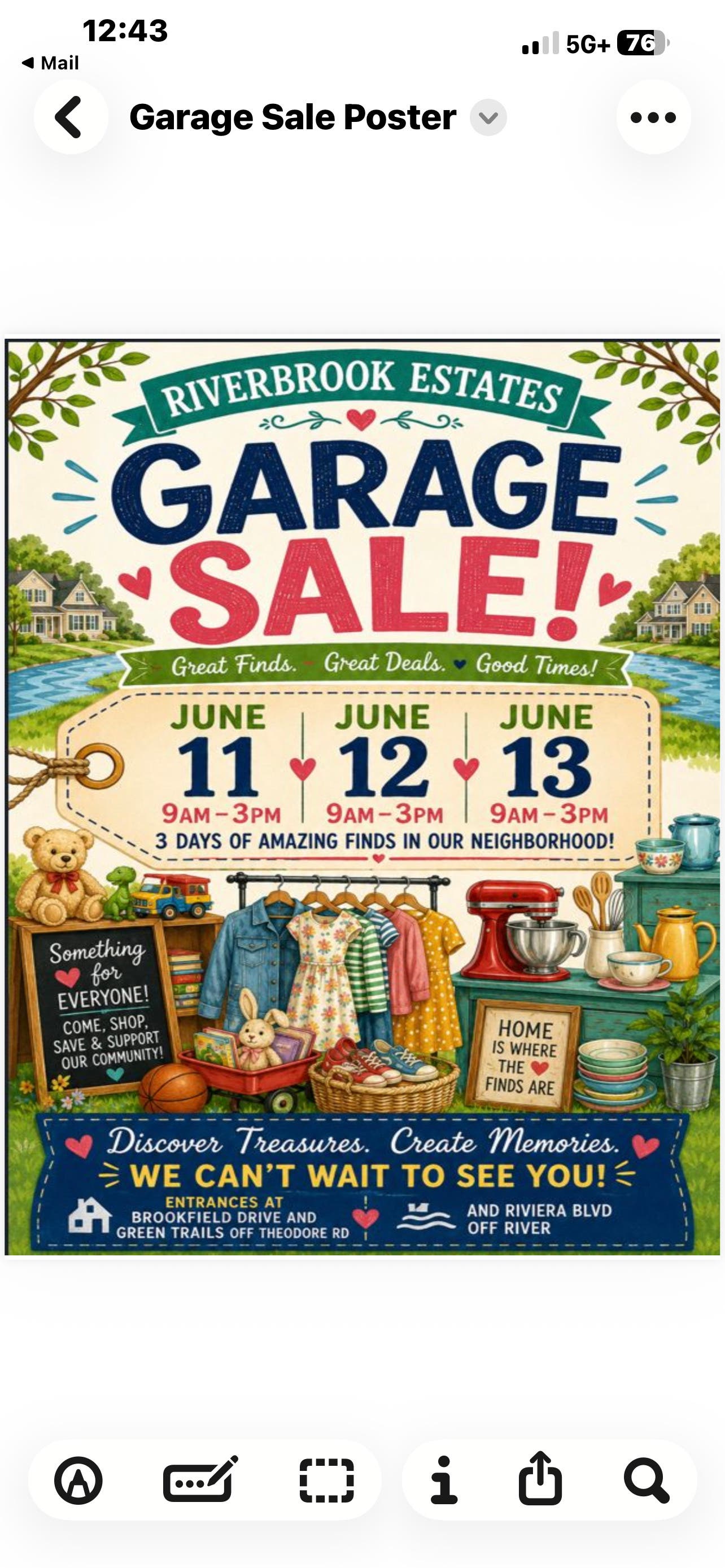 Riverbrook Estates community garage sale 