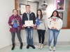 Award winners: Kelly McCarthy, William Zurella, Grace Peart and Vianey Martinez.  Not pictured: Chloe Sader.