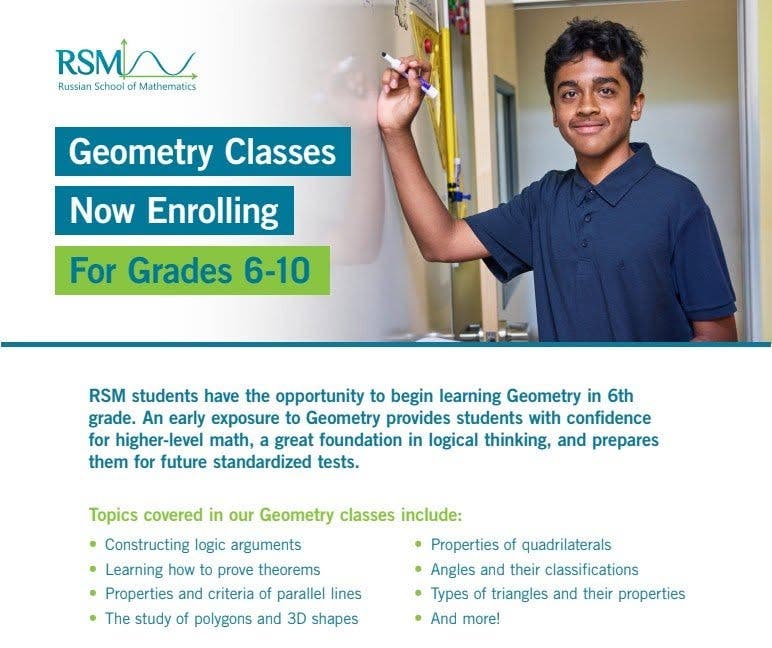 Geometry Classes  now enrolling in RSM Winchester for Grades 6-10