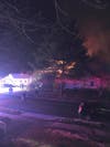 Firefighters arrive at the scene
