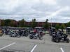 Motorcycles stand ready for a 2018 Rolling Thunder ride outside the Capt. James A. Lovell Federal Health Care Center in North Chicago.