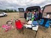 McHenry residents (from left) Karl, Danika, Donovan and Rachel Plancon enjoyed an evening at the McHenry Outdoor Theater this spring. The theater will be the location of a diaper drive Sunday, May 19. Donors can stay for a free movie.