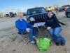 Season pass holders Jeremy and Kimberly Miller of Elgin get set to enjoy a movie at the McHenry Outdoor Theater this spring.