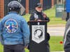 Retired U.S. Army Col. Wayne Kirkpatrick, board chairman of Rolling Thunder Illinois Chapter 2, addresses participants before the 2024 Memorial Day weekend ride for POW/MIA awareness and remembrance. This year's event will be Sunday, May 25.