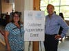 Ray Ciccolo with Deborah Dempsey, Human Resource Director, at Customer Appreciation event in Waltham.