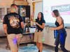 Crime Scene Investigation teacher Christy Biancullo stresses the need for thoroughness with students Christian Martin and Callie Lawetski during the first day of class at Banning High School. 