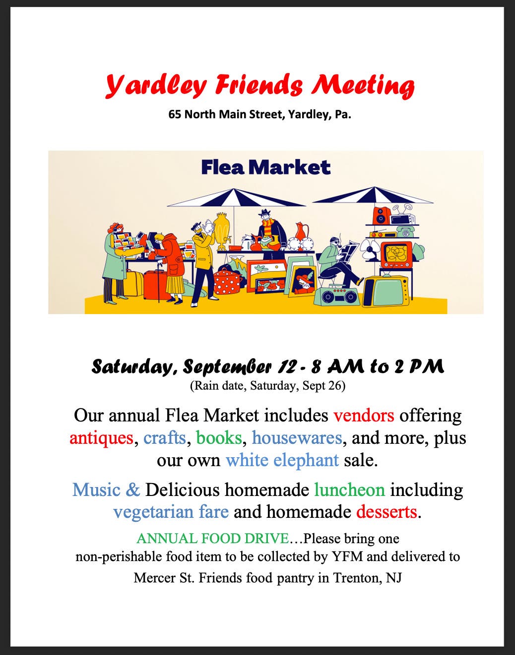 Yardley Friends Meeting Flea Market