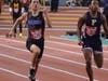 Nick Balenzano breaks a DHS record in the 60-meter dash with a time of 7.34 seconds.