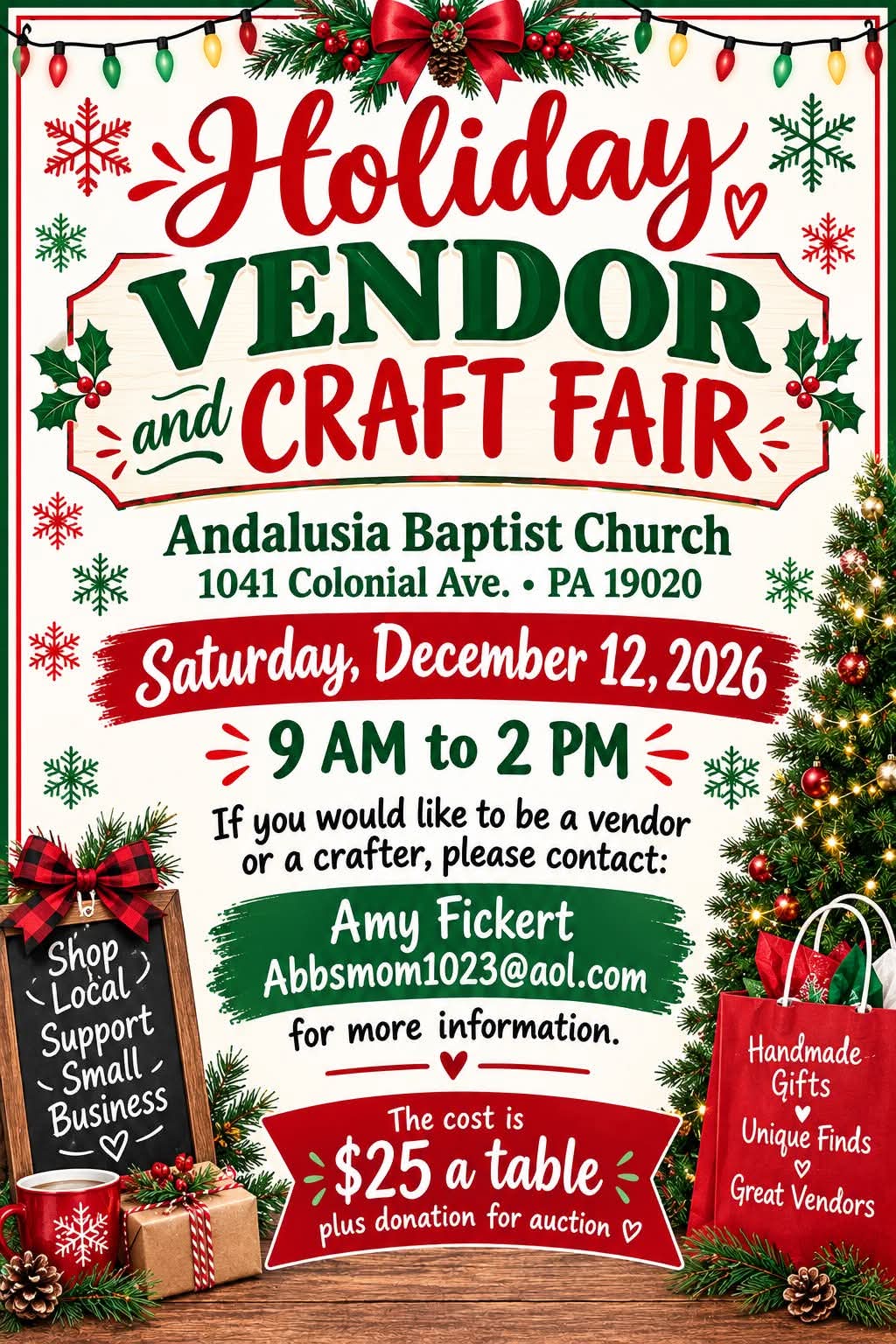 Holiday Vendor and Craft Fair