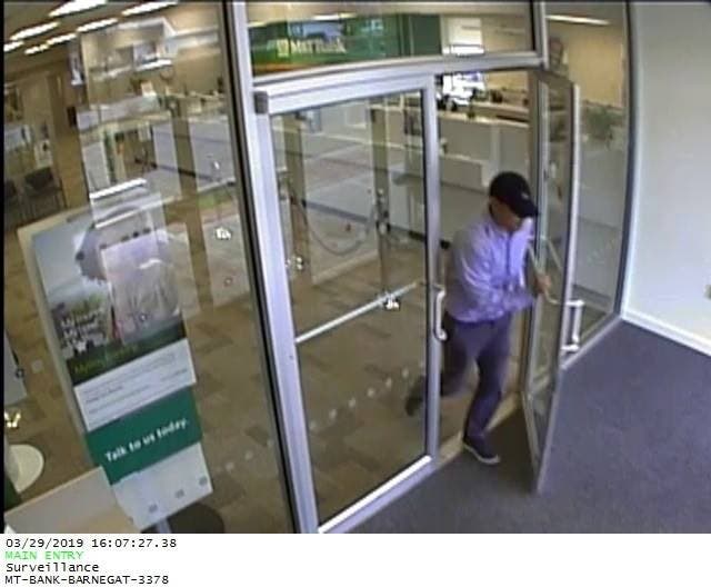 A man who robbed a Barnegat bank was found and arrested Sunday, police said.