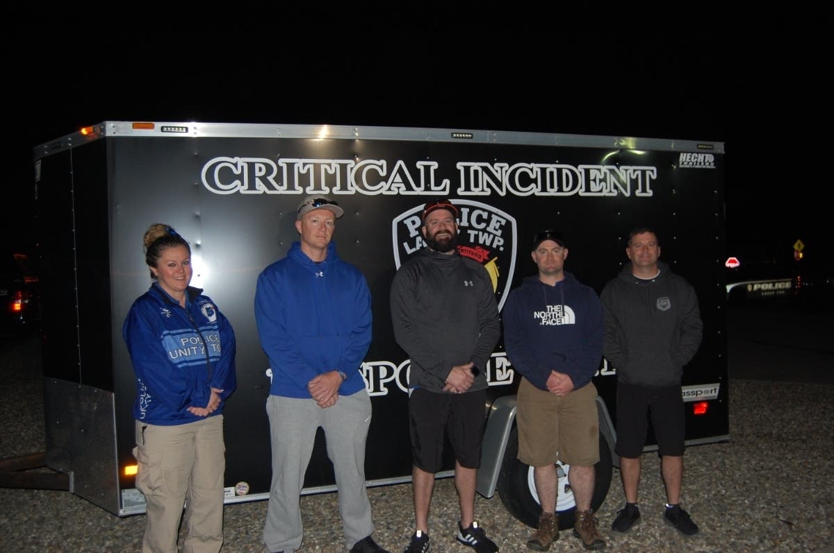 Four Lacey police officers and one Ocean County Sheriff's officer departed to participate in the Police Unity Tour.