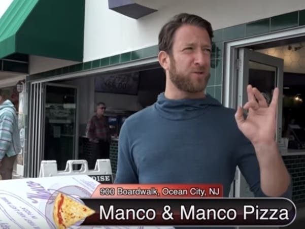Passersby jeered at the rating Barstool Sports found David Portnoy gave Manco & Manco Pizza.