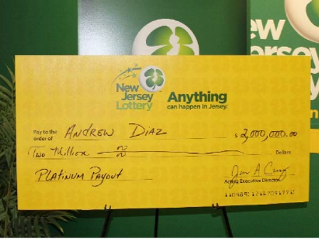 Andrew Diaz, 36, won big from a Scratch-Off game.