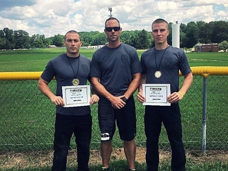Both officers competed against law enforcement, SWAT, Navy and Air Force teams.